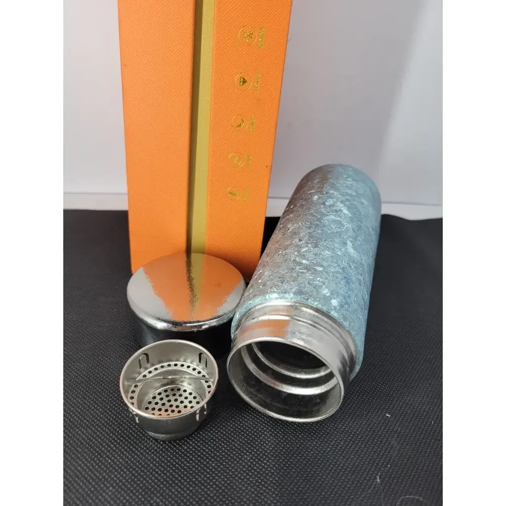 AugShark Pure Titanium Tea Infuser Bottle Frosted Blue w/ Original Box